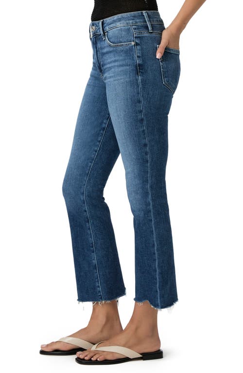 PAIGE PAIGE COLETTE RAW HEM HIGH WAIST CROP FLARE JEANS