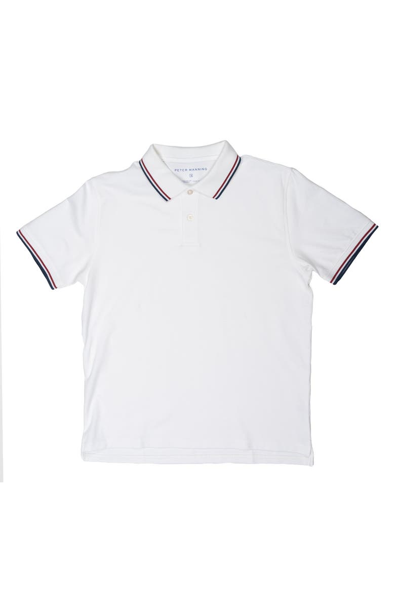 Peter Manning James Polo Shirt, Main, color, White Tipped