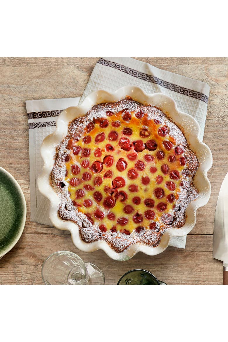 HR Ceramic 10-inch Ruffled Pie Dish, Alternate, color, Clay
