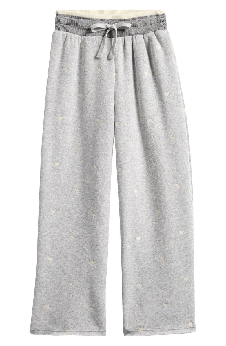 Splendid Kids' Tossed Hearts Fleece Sweatpants, Main, color,