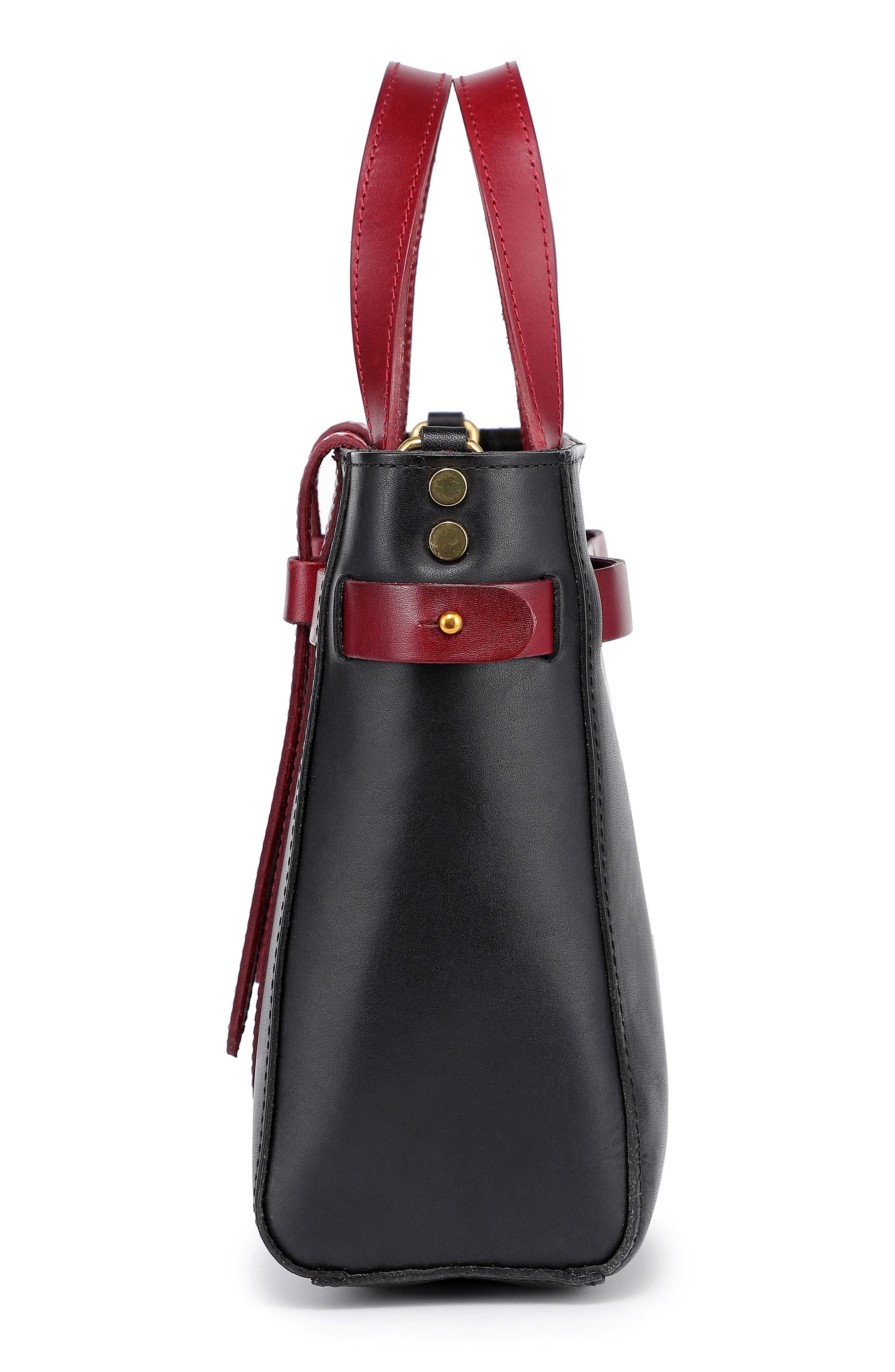 OLD TREND Westland Leather Mini Tote, Alternate, color, Black