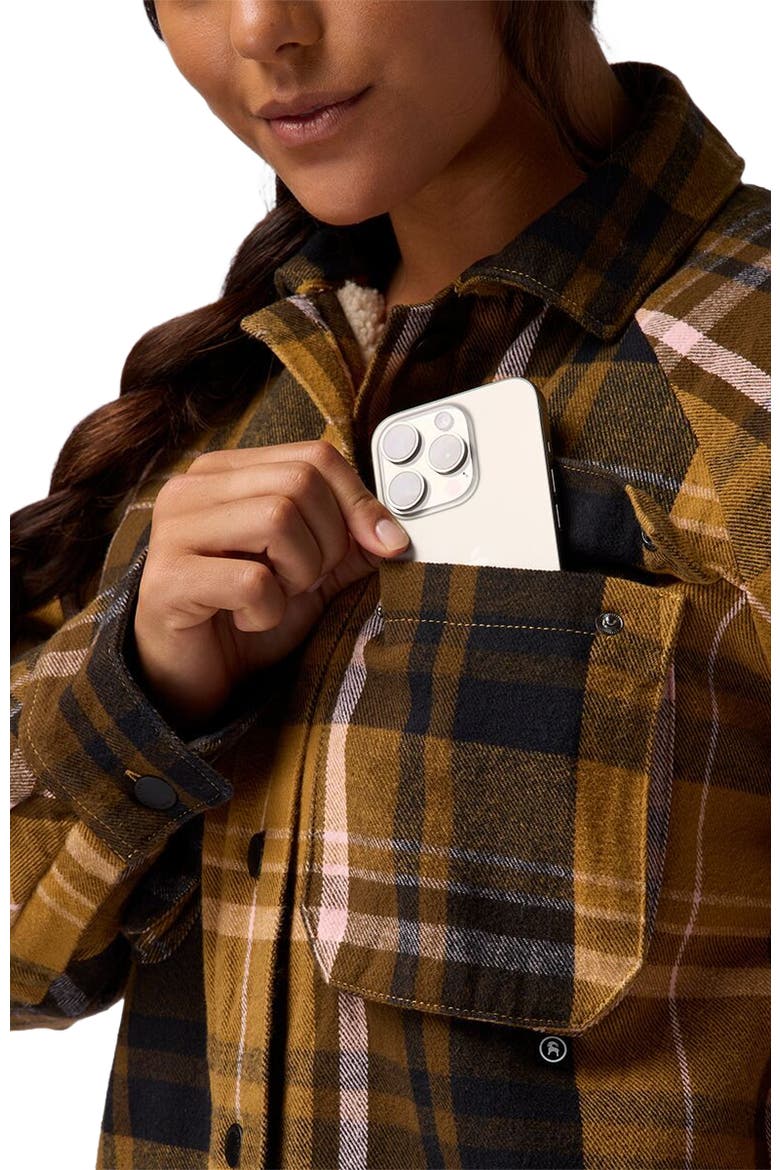 Venture Pile-Fleece Lined Flannel Jacket - Women's, Alternate, color, Bistre Plaid