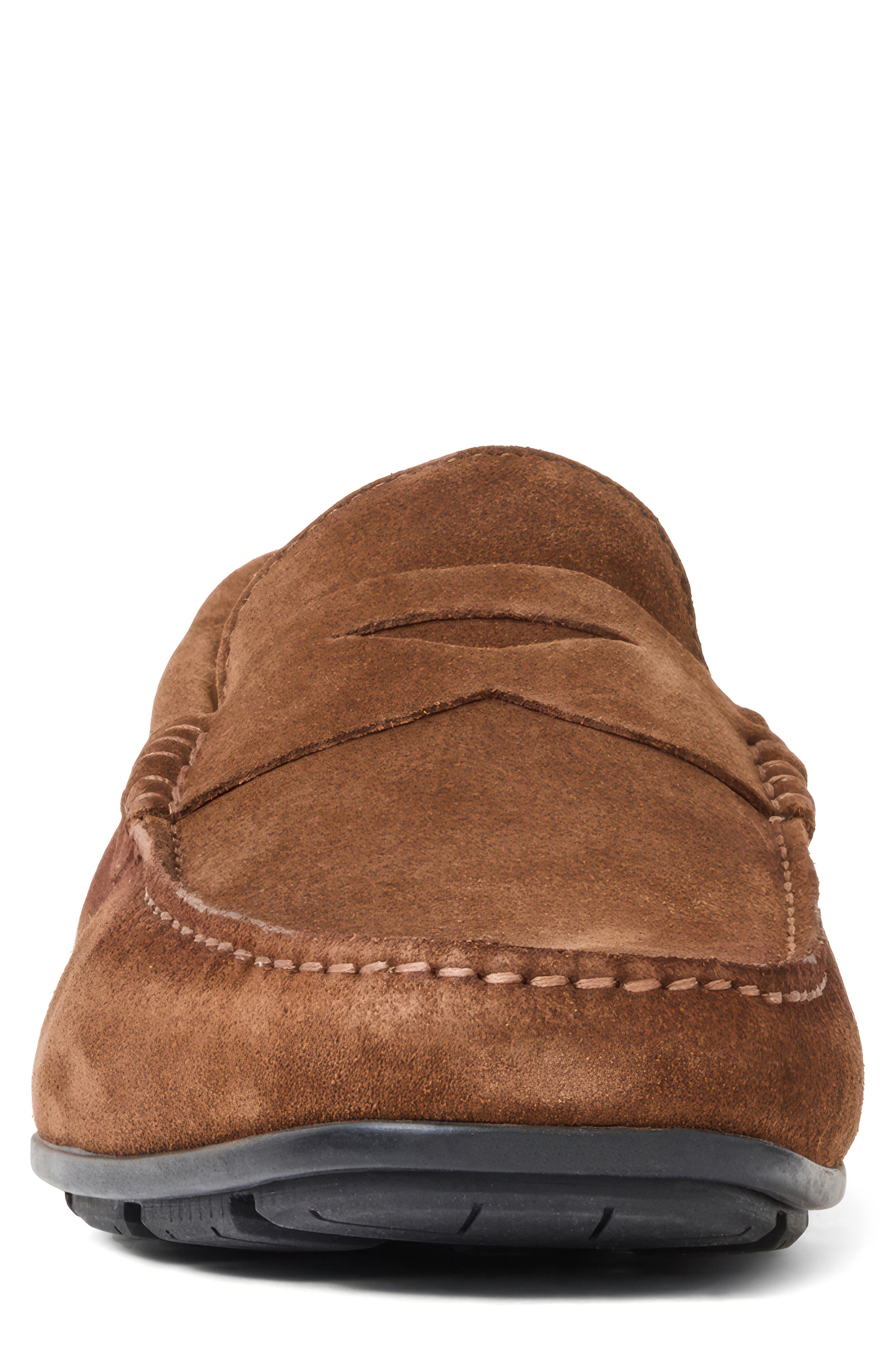 Enzo Water Resistant Driving Loafer, Alternate, color, BROWN SUEDE