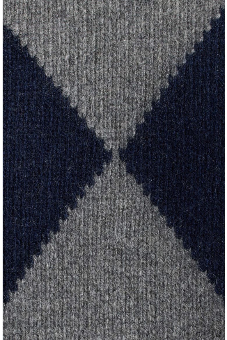 Cove Oversize Recycled Cashmere & Wool Sweater, Alternate, color, THUNDER MULTI ARGYLE