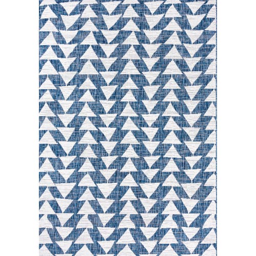 Jonathan Y Andratx Modern Geometric Indoor/outdoor Area Rug In Ivory/blue
