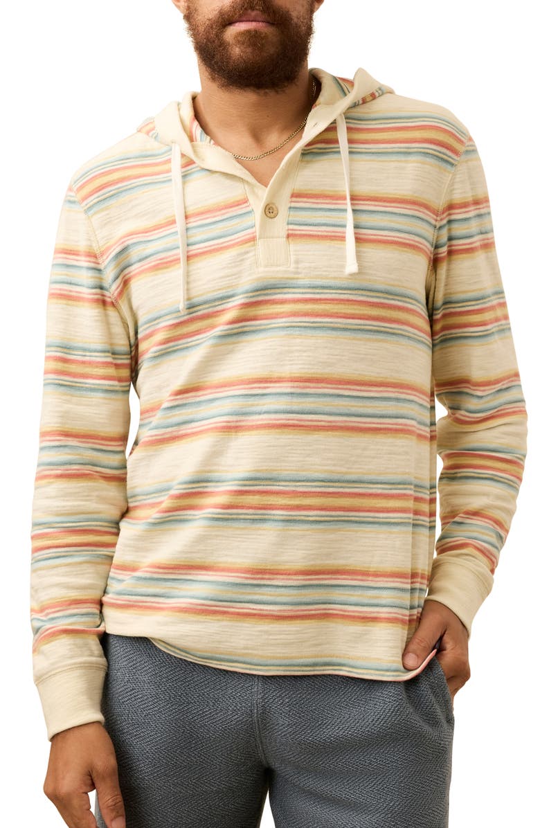 Faherty Sunwashed Organic Cotton Slub Hoodie, Main, color, Daybreak Ombre