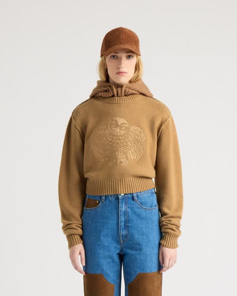 Womens Flocon Cropped Sweater