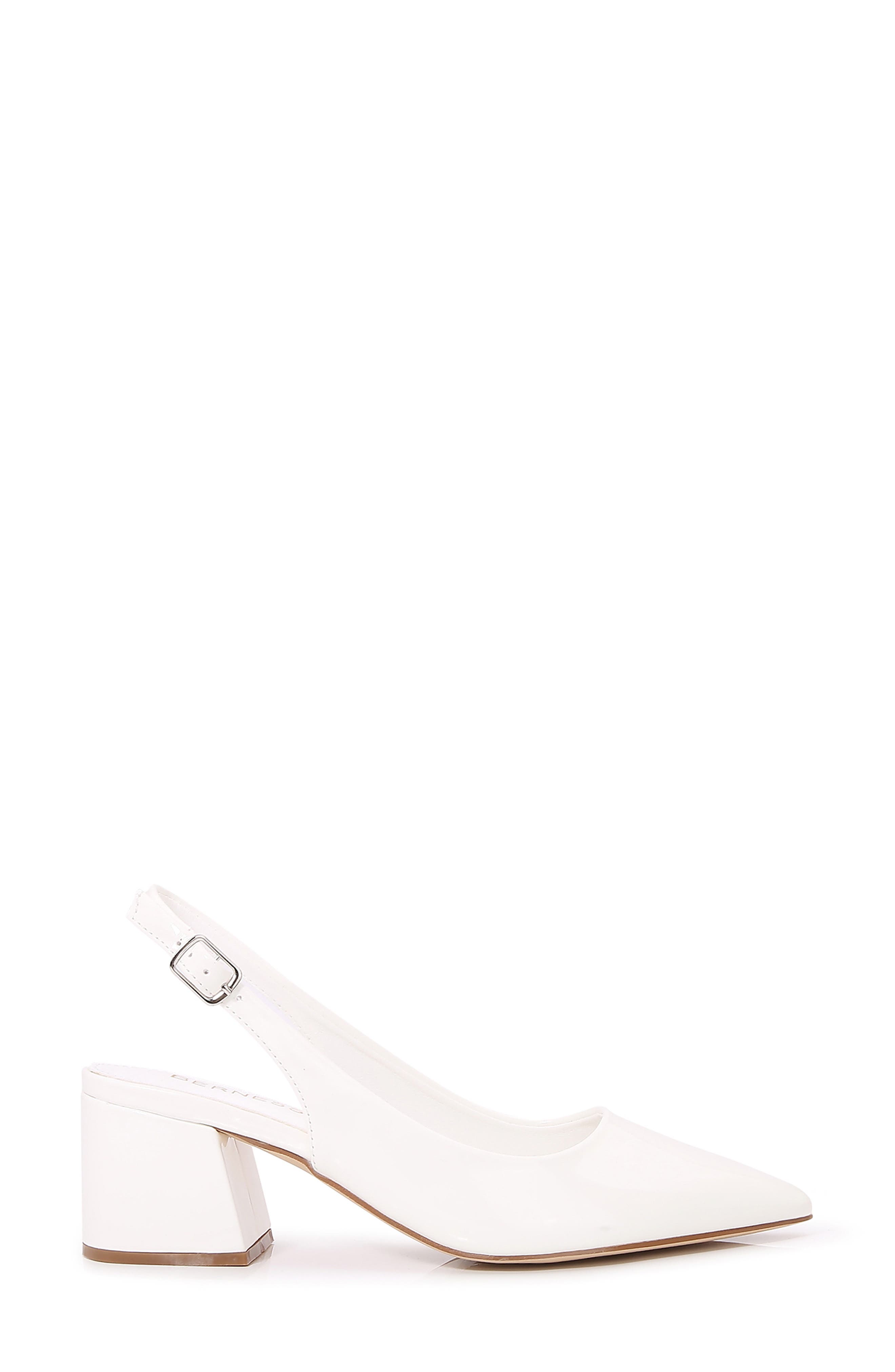 BERNESS Chloe Slingback Pump, Alternate, color, White