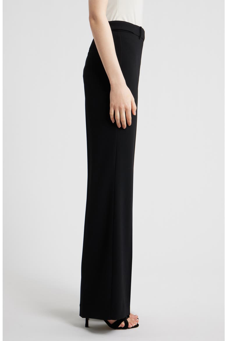 Cecilia Wide Leg Crepe Pants, Alternate, color, BLACK