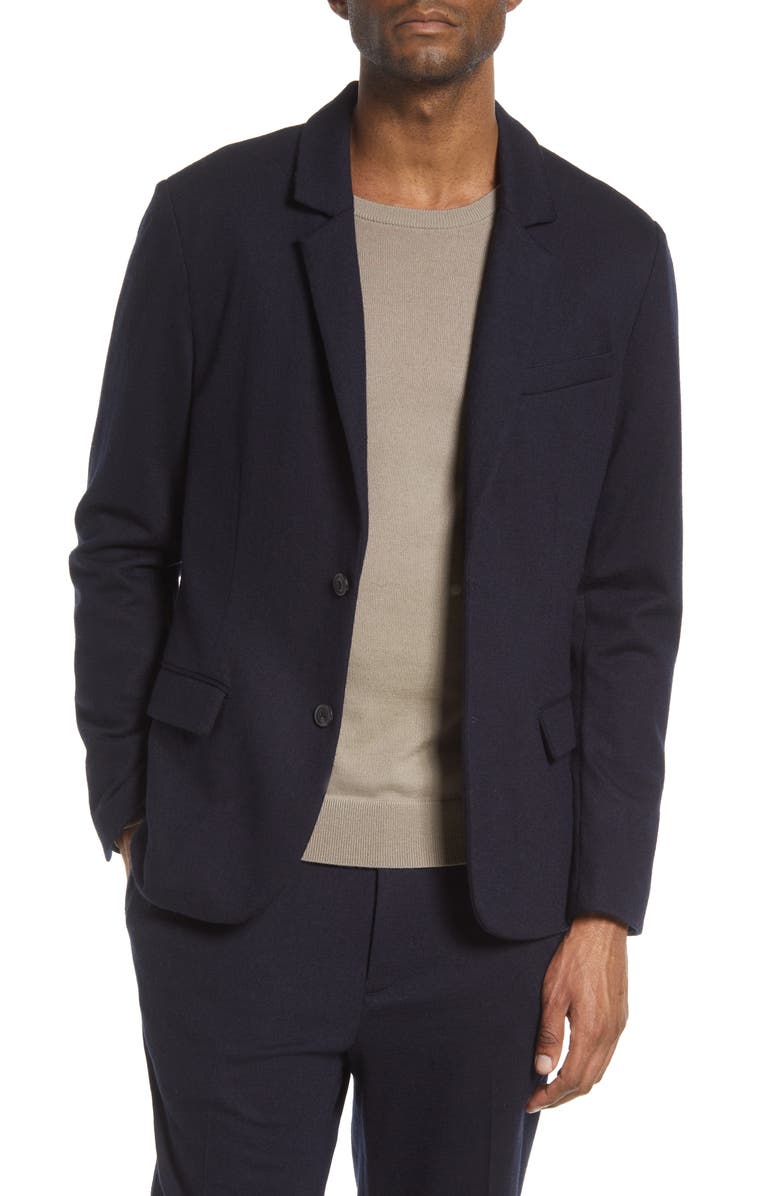 Vince Cozy Solid Wool Blazer, Main, color, Coastal
