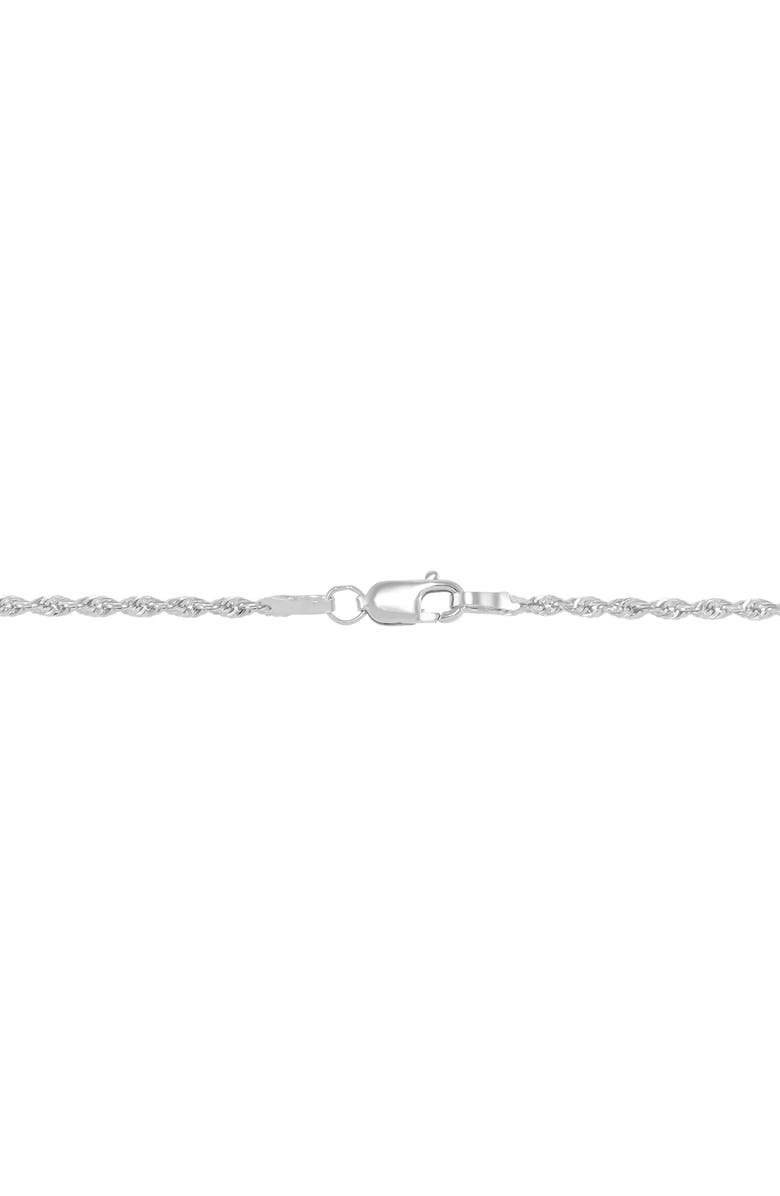 Frankie & Zoe 10K White Gold Rope Chain Necklace, Alternate, color, White Gold
