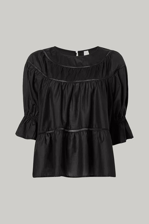 Merlette Soliman Solid Print Top In Black
