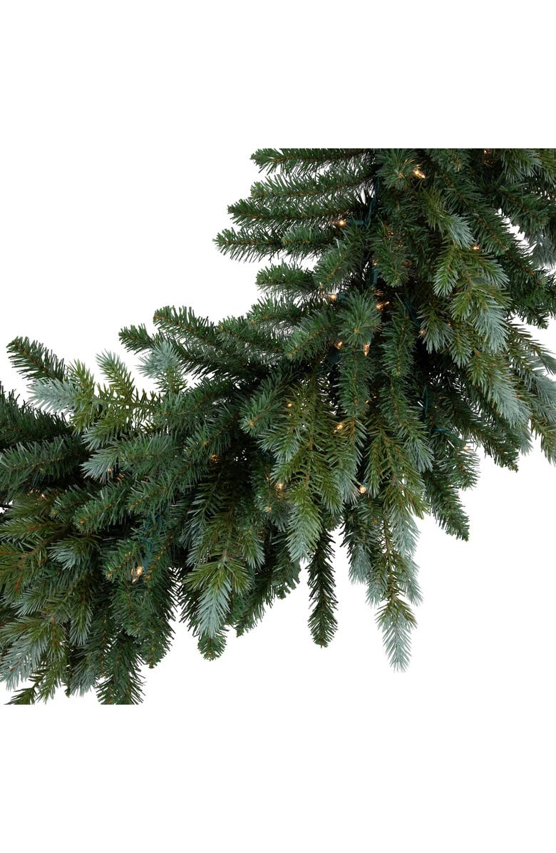Northlight Real Touch Pre-Lit Blue Spruce Artificial Christmas Wreath - 48" - Clear Lights, Alternate, color, Green
