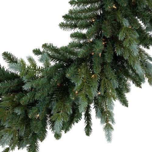 Northlight Real Touch Pre-lit Blue Spruce Artificial Christmas Wreath In Green