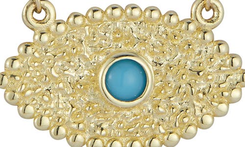 Ember Fine Jewelry 14k Gold Turquoise Evil Eye Pendant Necklace In Gold