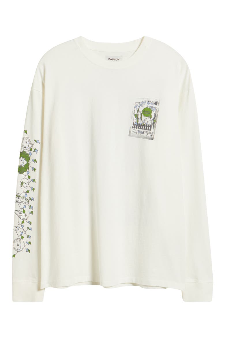 Graphic Plant Patch Organic Cotton Top, Alternate, color, OFF WHITE