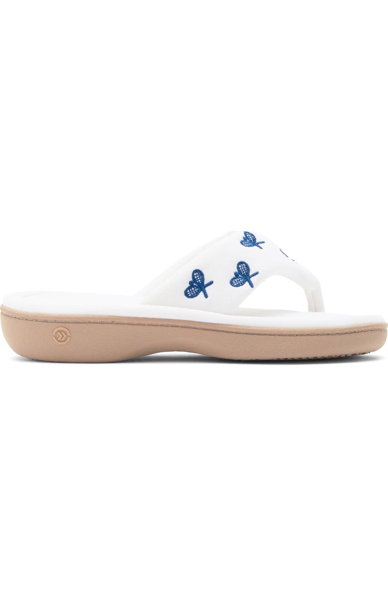ISOTONER Pique Resort Flip Flop Slipper, Alternate, color, White