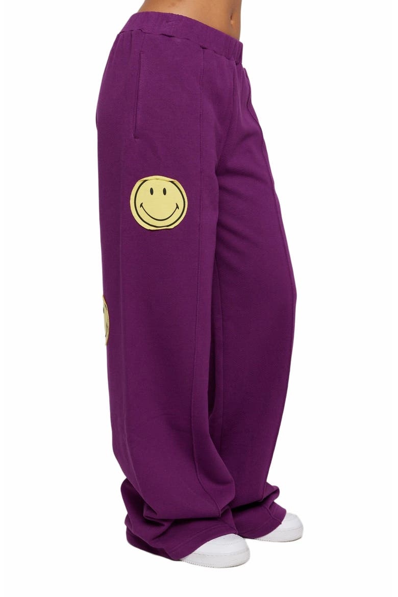 Smiley Straight Leg Pants, Alternate, color, PURPLE