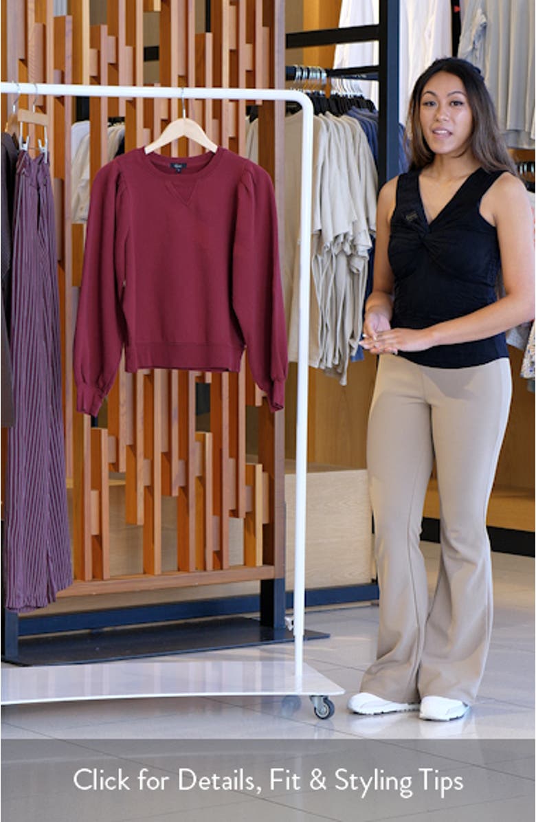 Tiffany Balloon Sleeve Cotton Sweatshirt, sales video thumbnail