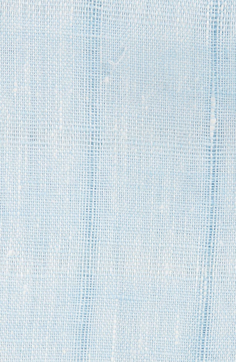CLIFTON WILSON Stripe Linen Pocket Square, Alternate, color, Light Blue