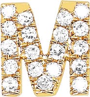 EF Collection Diamond Initial Stud Earring