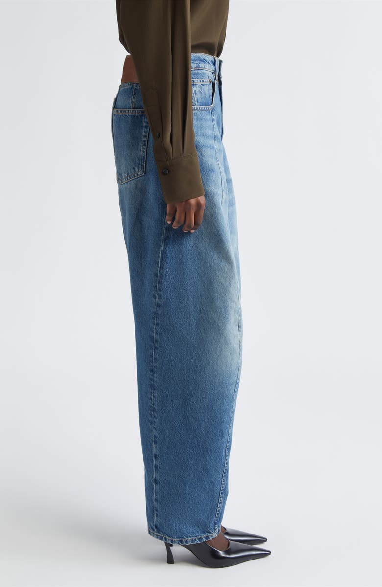 Victoria Beckham Curved Leg Jeans, Alternate, color, Classic Blue Wash