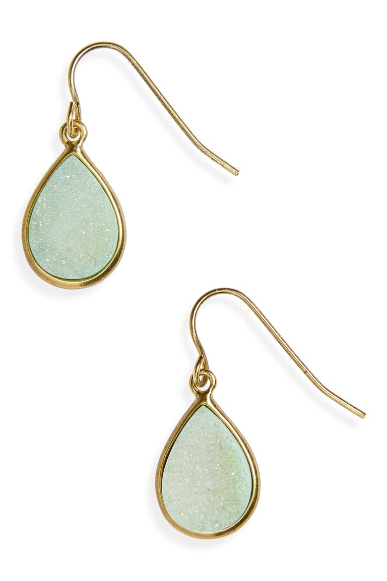 Drusy Drops, Main, color, GREEN- GOLD