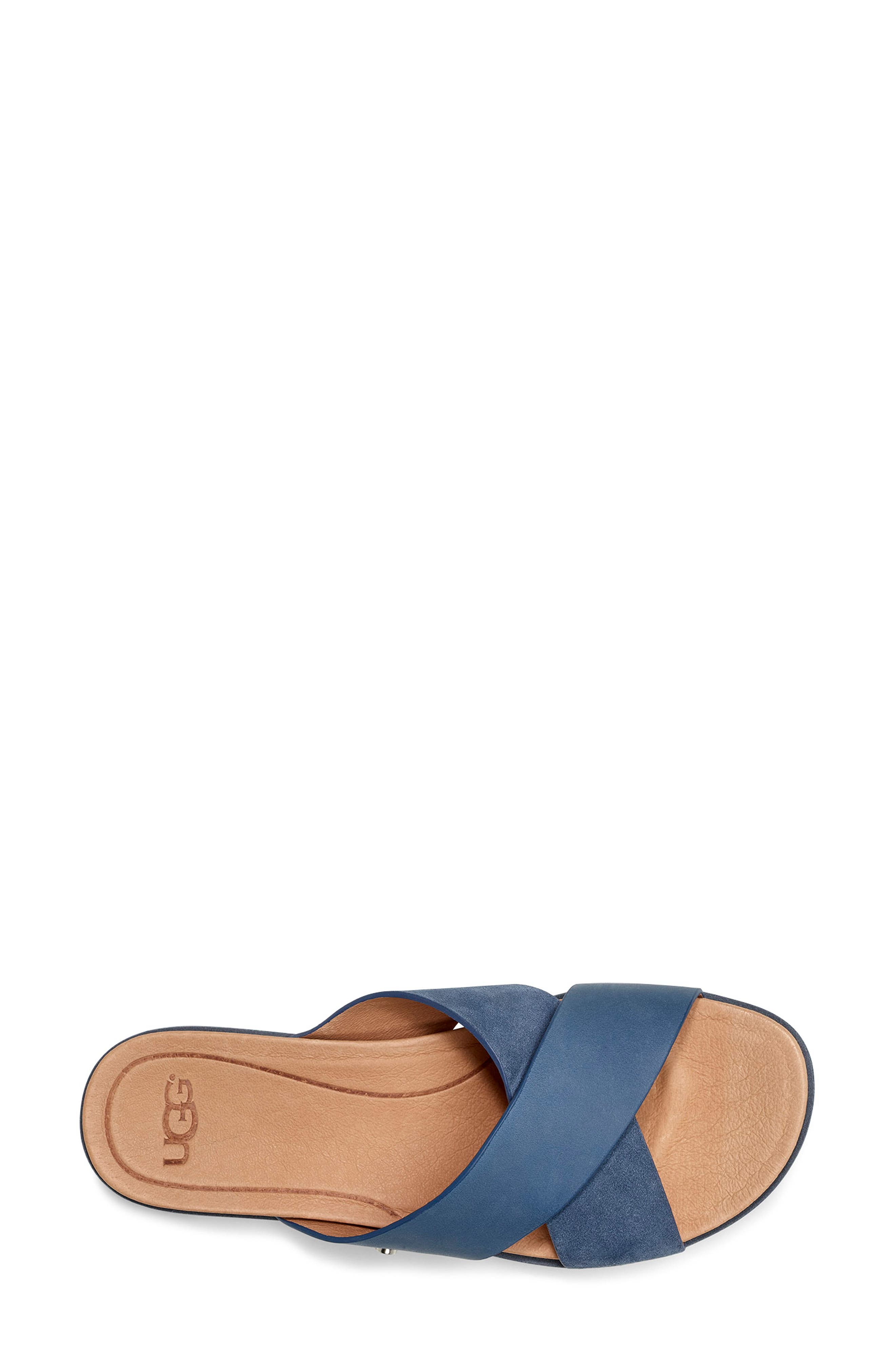 'Kari' Sandal, Alternate, color, DESERT BLUE LEATHER