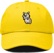 Dalix Leaping Corgi Embroidered Cap