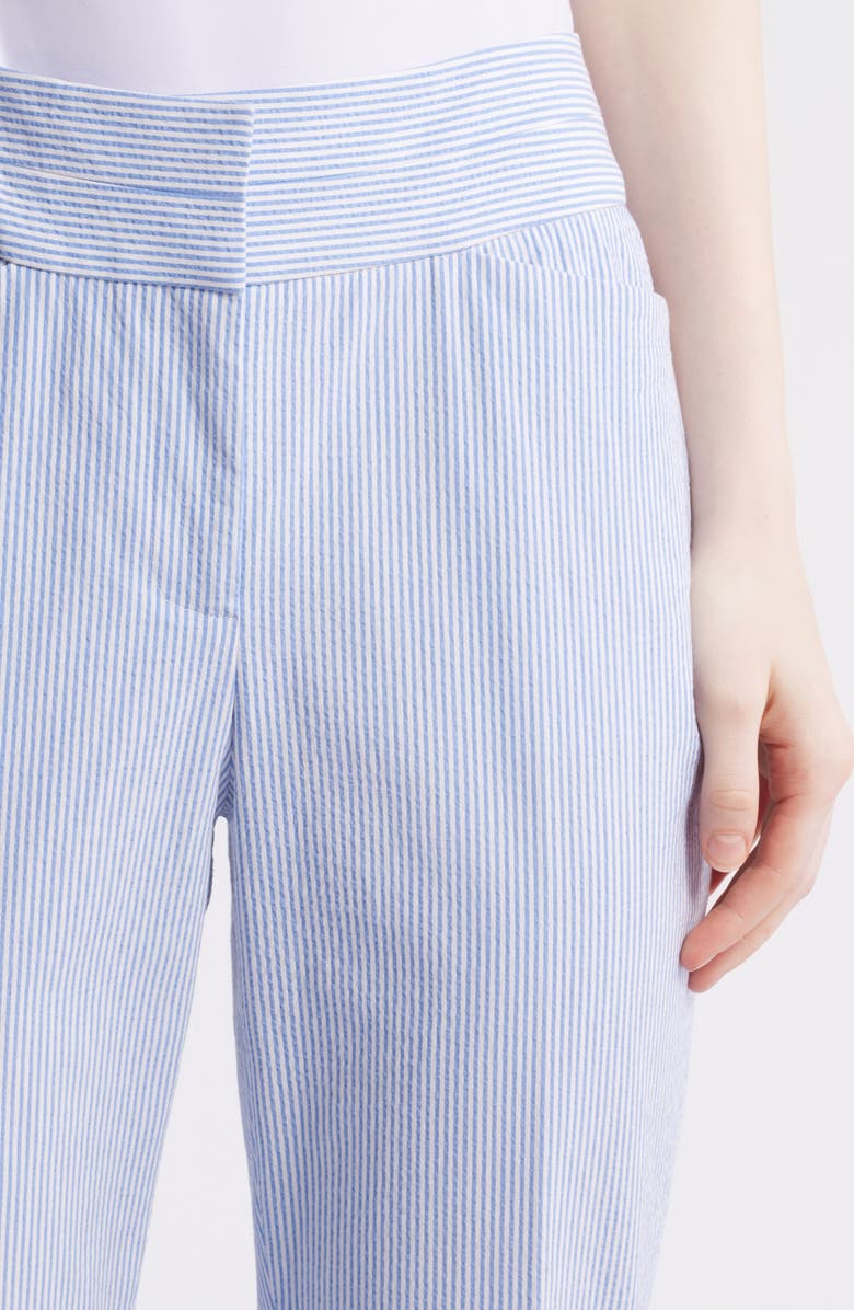 Tahari ASL Stripe Bootcut Seersucker Pants, Alternate, color,