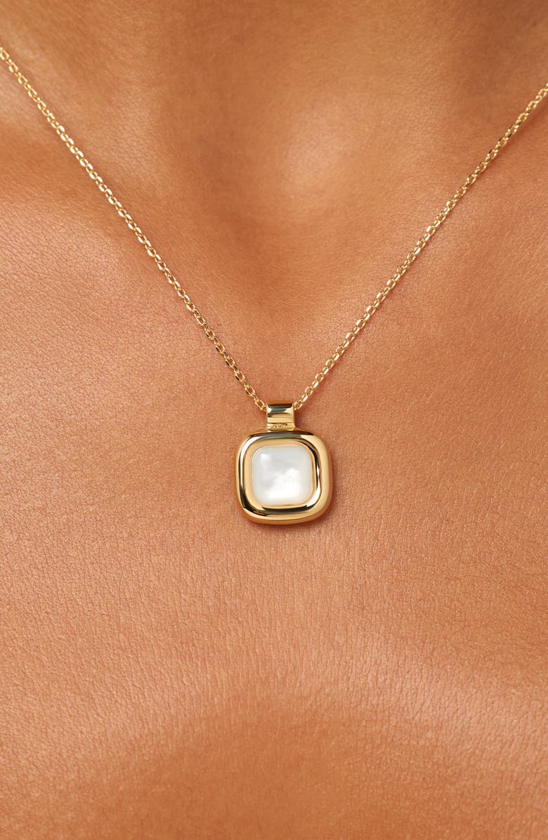 Ana Luisa Clara Pendant Necklace, Alternate, color, Gold / White