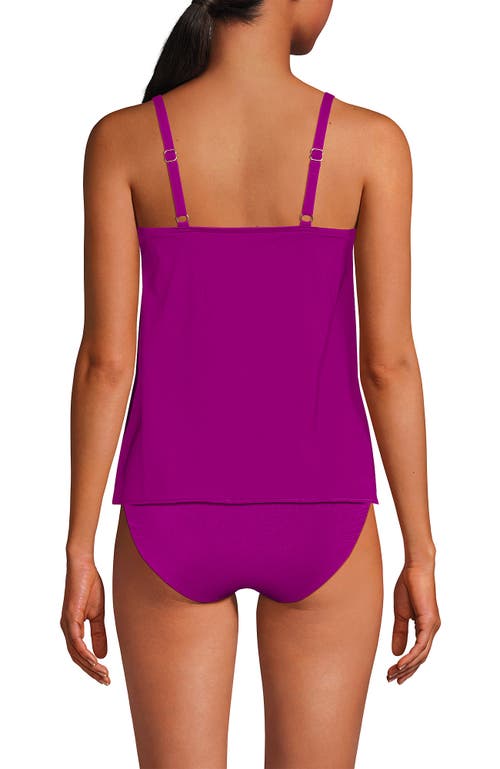Lands' End Tulip Hem Tankini Top In Crimson Rose
