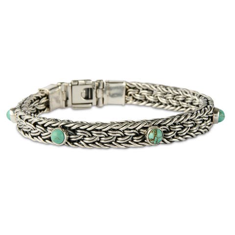 California Turquoise Silver Bracelet