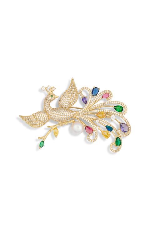 Moana Cubic Zirconia Bird of Paradise Brooch