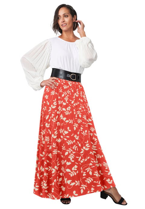 Everyday Stretch Knit Maxi Skirt (Plus)