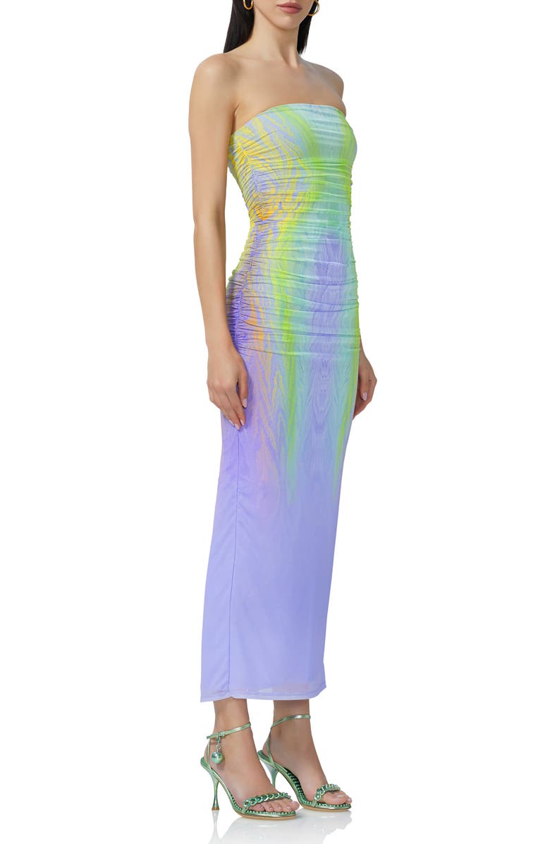 AFRM Marlo Ruched Strapless Dress, Alternate, color, 