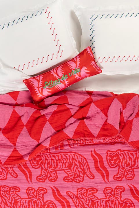 Costa Double-faced Fringed Statement Bedding