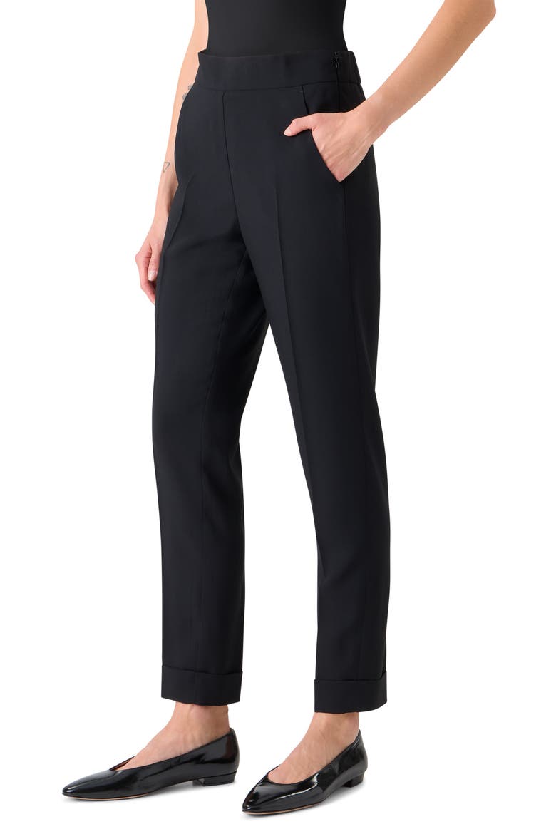 Chris Virgin Wool Blend Tapered Leg Pants, Alternate, color, BLACK