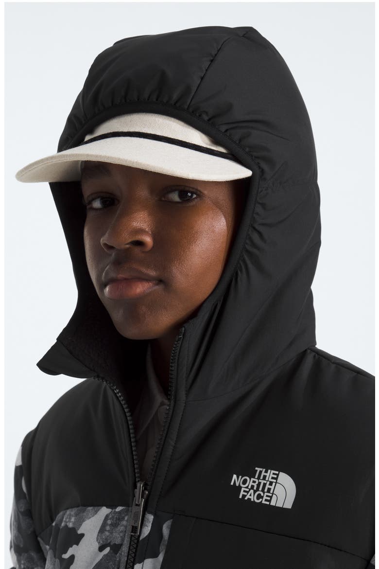 Kids' Shasta Water Repellent Reversible Hooded Jacket, Alternate, color, SMOKED PEARL TNF CAMO SMALL