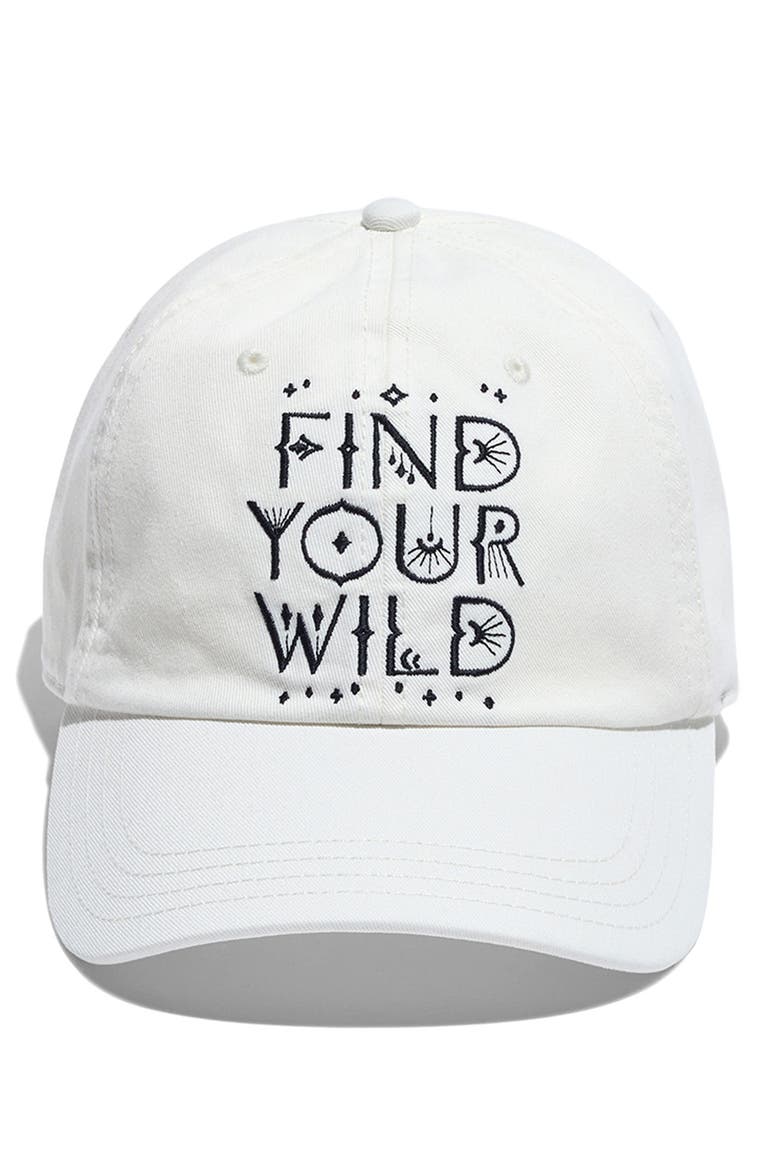 Find Your Wild Baseball Cap, Main, color, VINTAGE WHITE