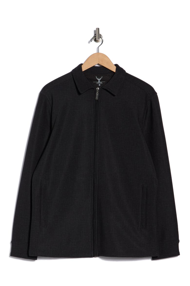 Zip Shirt Jacket, Alternate, color, BLACK