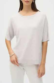 Beaded Short Sleeve Knit Top
