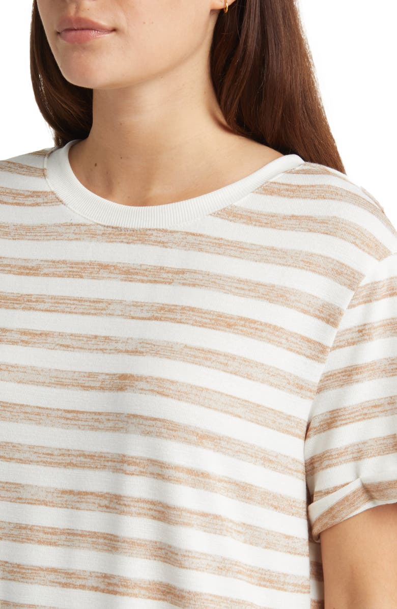 Caslon<sup>®</sup> Ease Stripe Crewneck T-Shirt, Alternate, color,