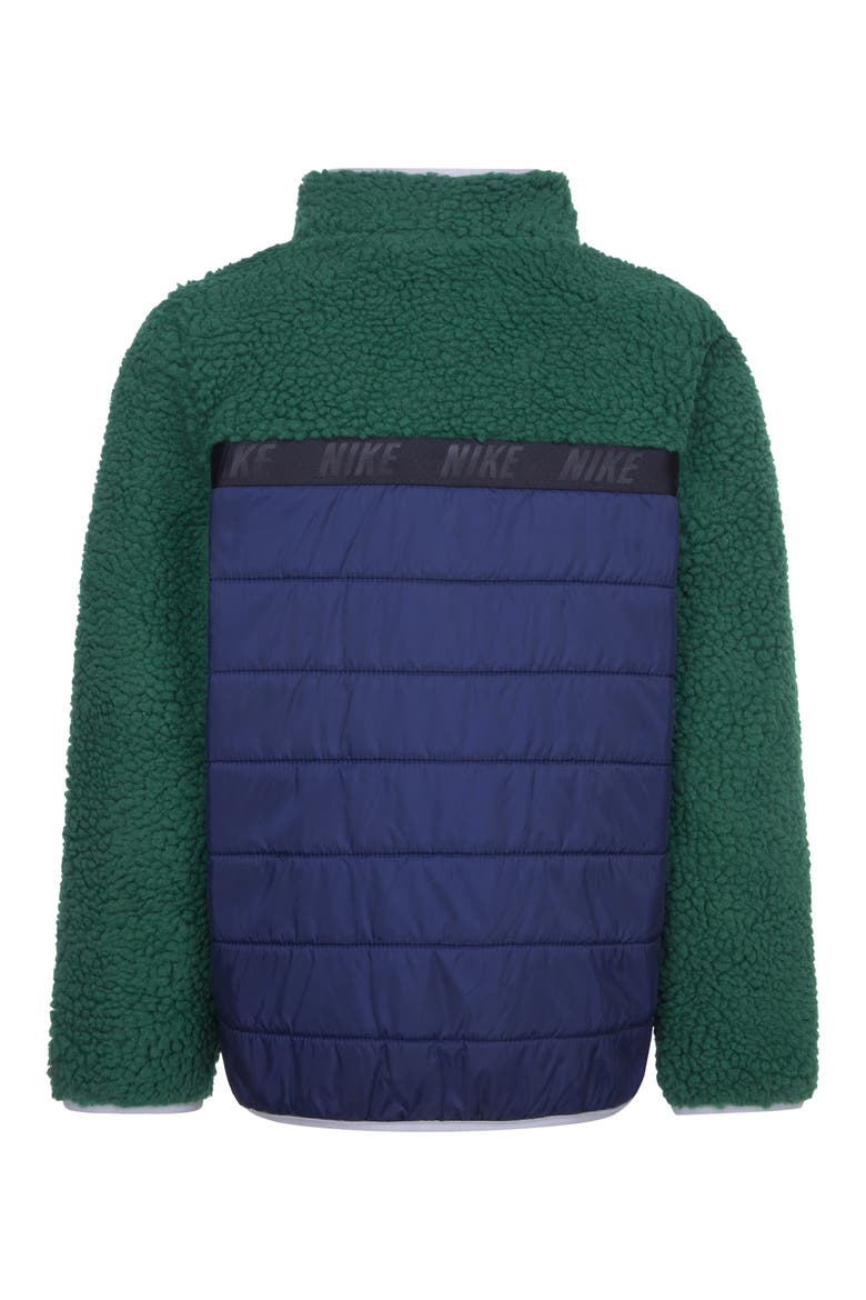 Kids' Fleece Quilted Jacket, Alternate, color, MALACHITE