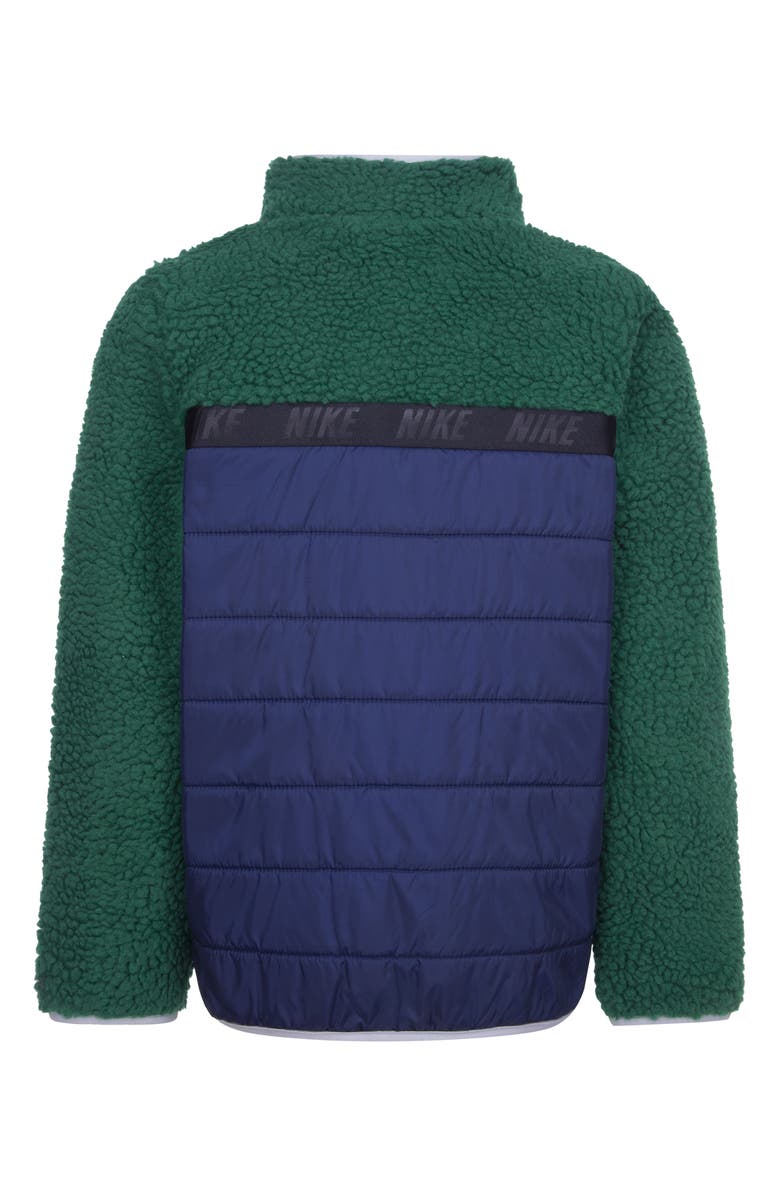 Nike Kids' Fleece Quilted Jacket, Alternate, color, Malachite