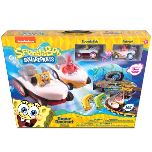 NKOK Spongebob Squarepants Hot Boat Rc Slot Car Race Set in Multicolored  product