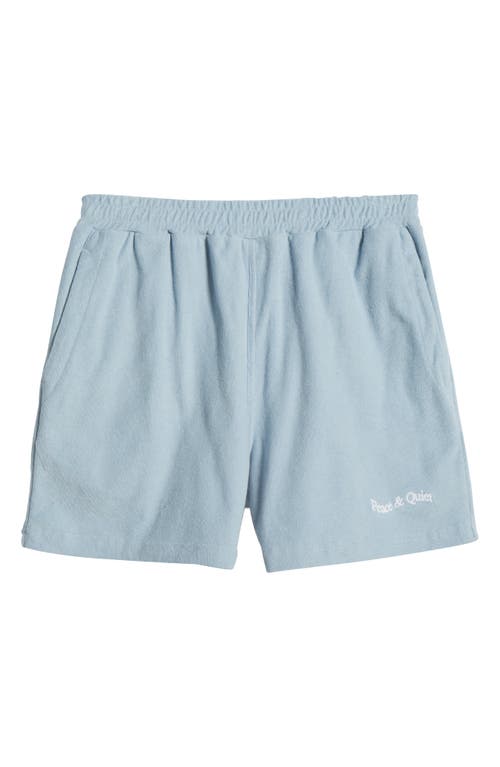 Museum Of Peace And Quiet Museum Of Peace & Quiet Wordmark Logo Embroidered Terry Cloth Shorts In Pattern