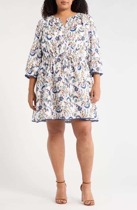 Ralston Floral Print Dress (Plus)