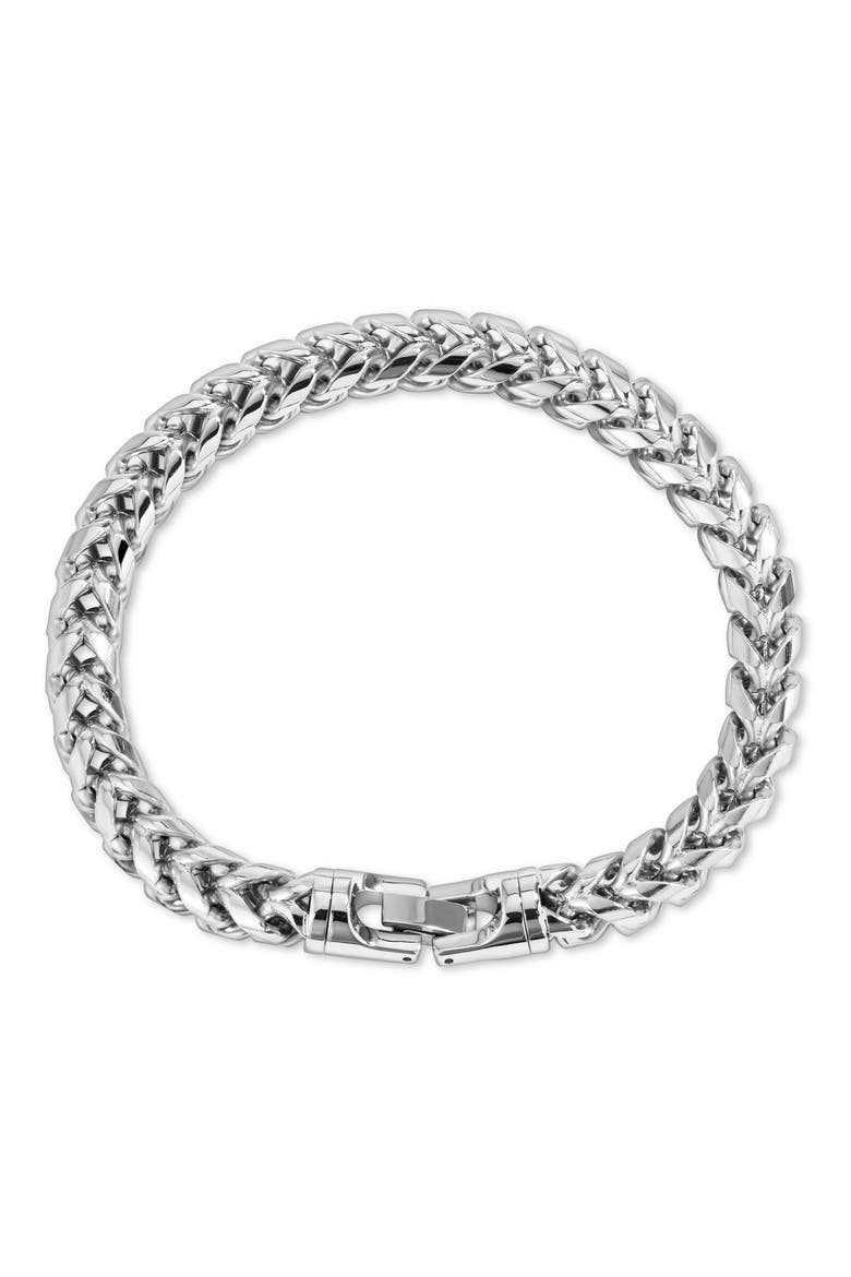 Men's Kegan Rope Chain Bracelet, Main, color, SILVER