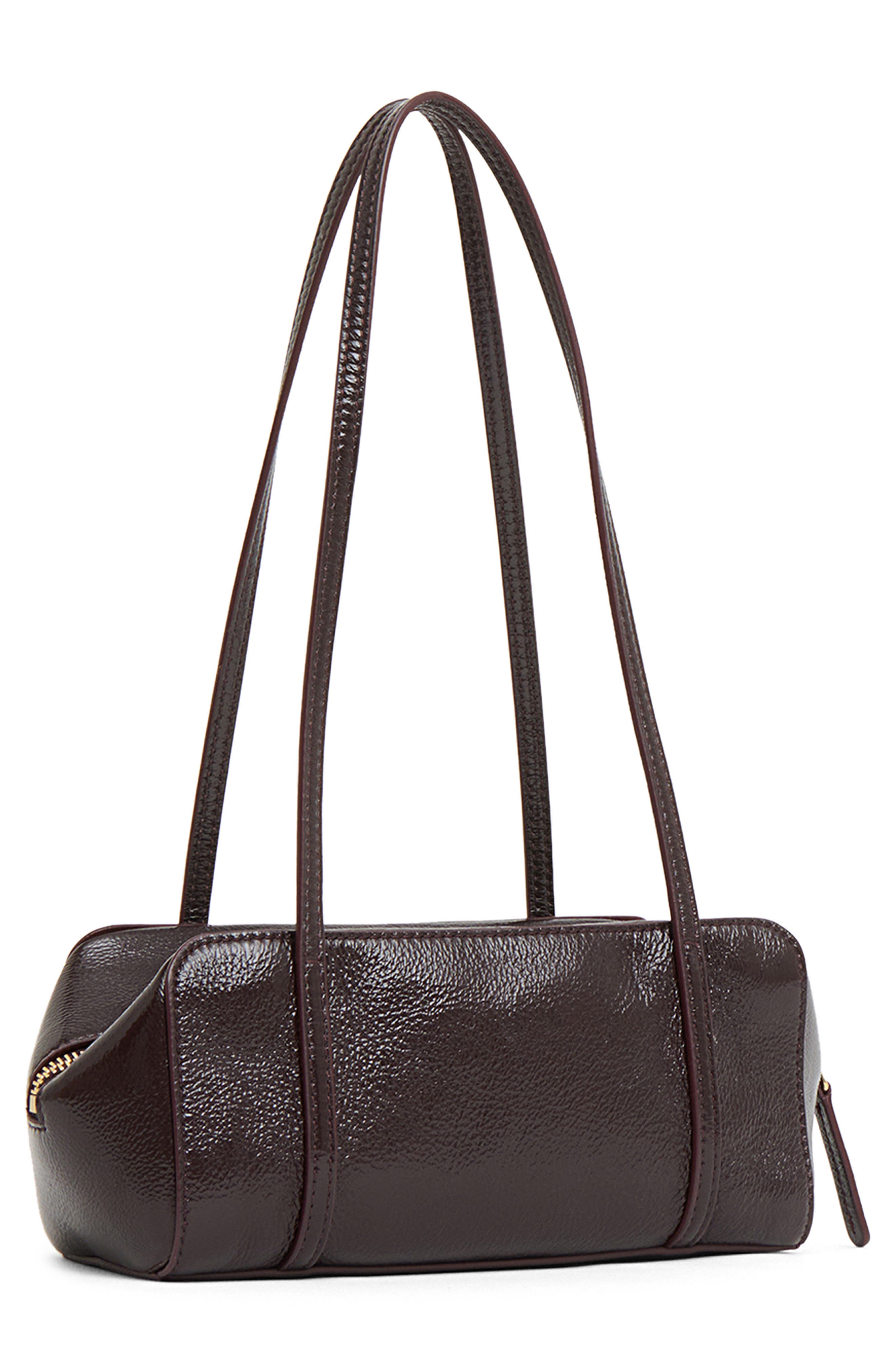 Mansur Gavriel Mini Filo Leather Shoulder Bag, Alternate, color, Aubergine